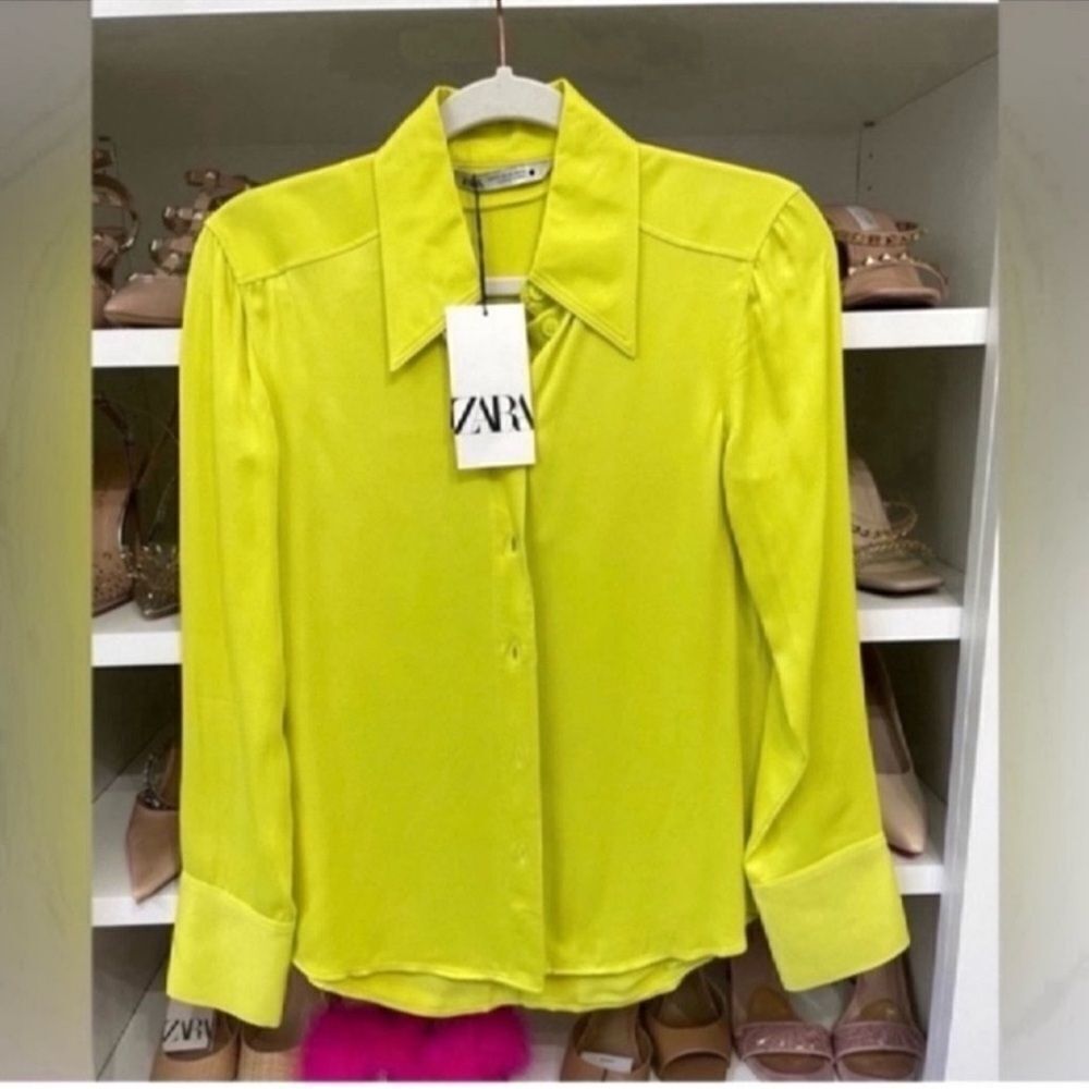 NWT SATIN EFFECT SHIRT Size XS - Picture 2 of 16